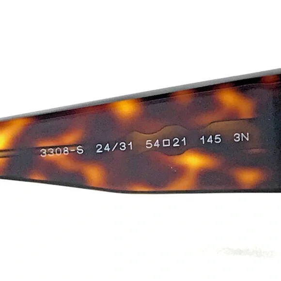 Persol Sunglasses 3308-S 24/31 Polished Tortoise Frames with Green Lenses 54 mm